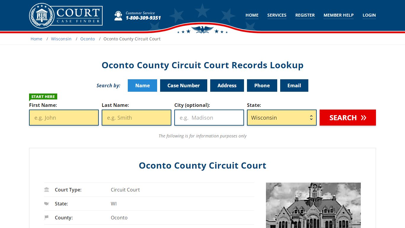 Oconto County Circuit Court Records Lookup