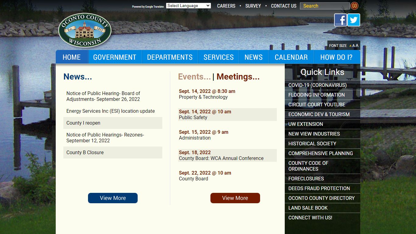 The Official Oconto County Government Web Site